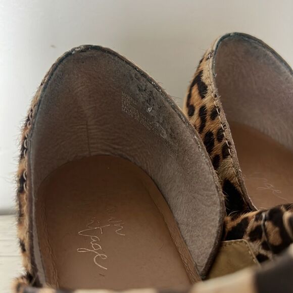 Crown Vintage Morrison Calf Hair Ankle Booties Leopard Print Size 6.5 - Picture 2 of 7